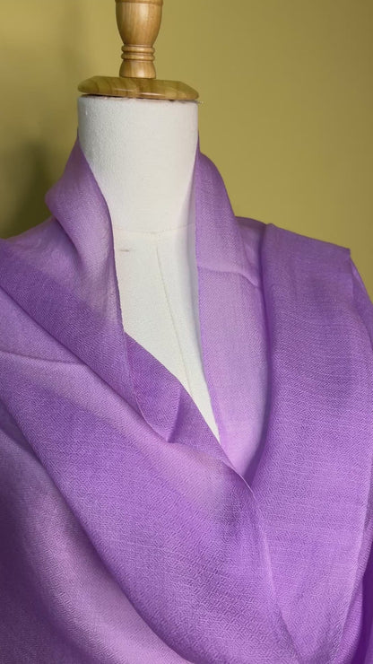 NPIA Certified 100% Pure Himalayan Cashmere Pashmina Shawl - Upper Dolpo Lavender
