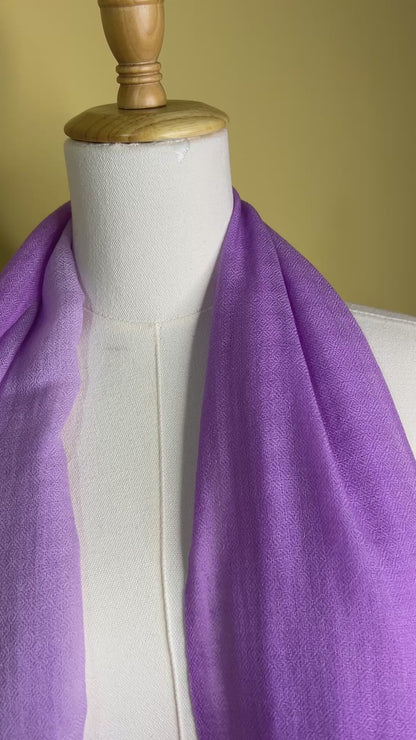 NPIA Certified 100% Pure Himalayan Cashmere Pashmina Shawl - Annapurna Langtang Lavender