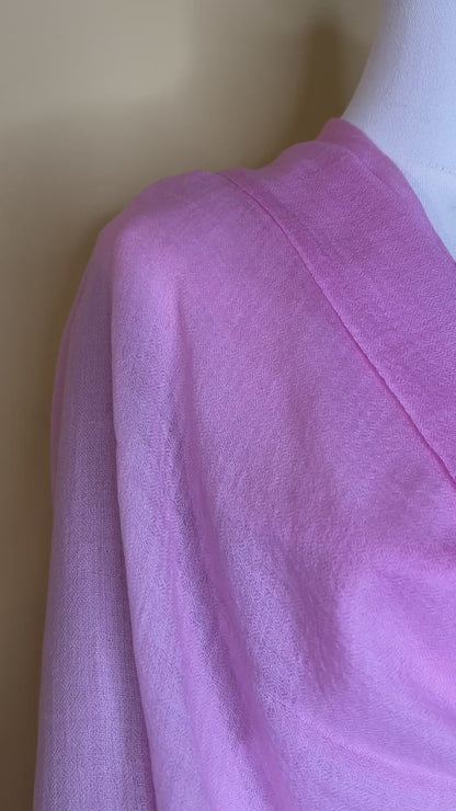 NPIA Certified 100% Pure Himalayan Cashmere Pashmina Shawl - Annapurna Pokhara Blush