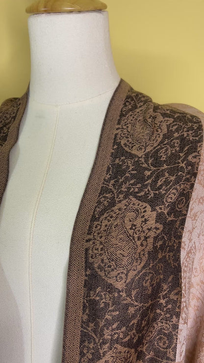 100% Pure Himalayan Cashmere Pashmina Shawl - Mustang Desert Sand