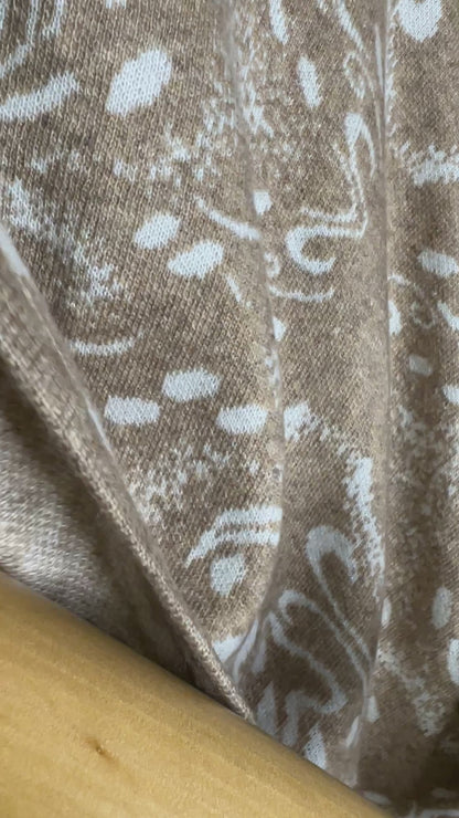 NPIA Certified 100% Pure Himalayan Cashmere Pashmina Poncho - Mustang Skin Brown Paisley