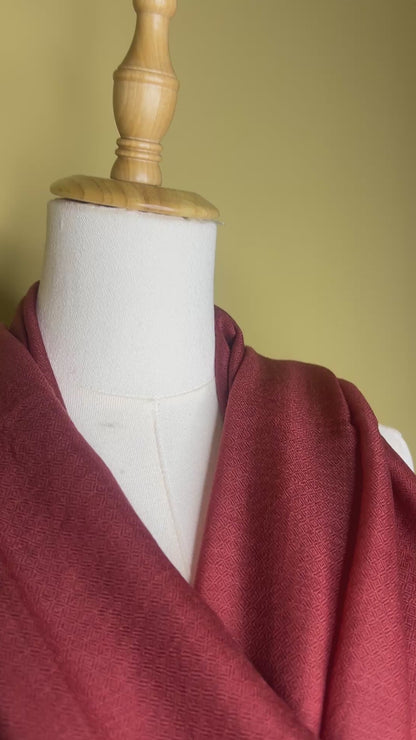 NPIA Certified 100% Pure Himalayan Cashmere Pashmina Shawl - Annapurna Mulberry