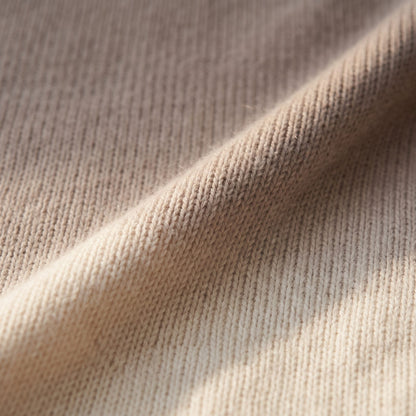 Toast Ombré 100% cashmere throw, knit texture close up